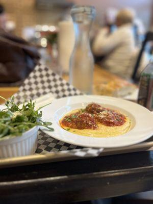 Meatballs and polenta