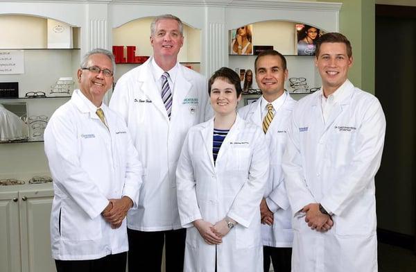 From left to right: Dr. John Skillman, Dr. Steve Shake, Dr. Davea Horton, Dr. Marty Traylor, and Dr. Chris Meyer