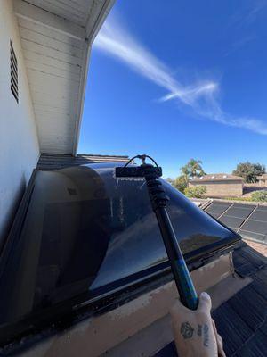 Skylight cleaning in Newport Beach!