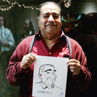 Another happy caricature recipient!