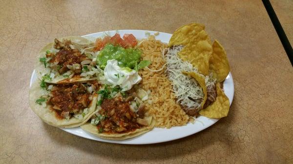 chicken taco plate