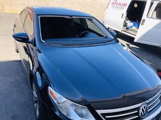 Volkswagen CC before windshield replacement