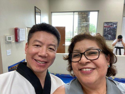 Mrs.  Vasquez and Grand Master Kim