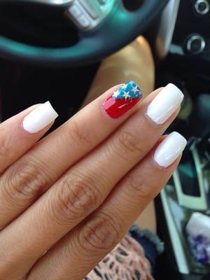 4th of July nails I love them