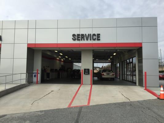 New Service Drive - Early/Late Drop Box located between the garage doors.