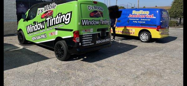 Hit up my boy for Some Tint.  Awesome work on my Work Van .