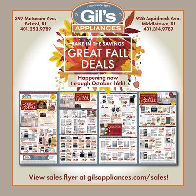 Gil's Appliances Fall Savings Event Happening Now Through October 16