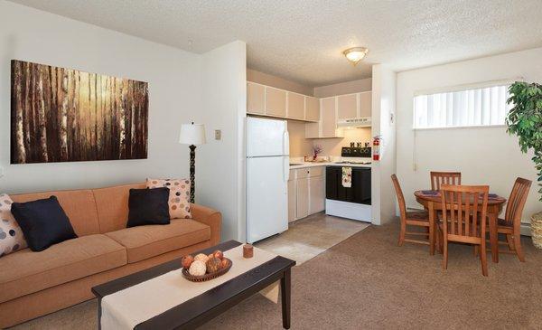 Sample apartment interior.