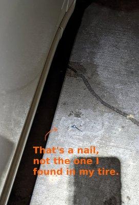 That's a nail, not the one I found in my tire.