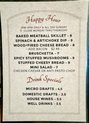 Menu - 11/2024 - HAPPY HOUR