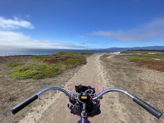 Costal trail with rental bike