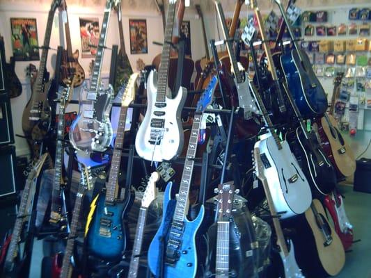 All types of guitars in all price ranges.