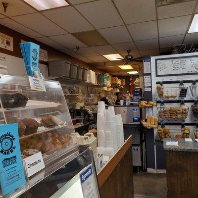 George, BagelChef & Christian, assistant Bagelist plus lots of Yummmm Bagels, schmears, breakfast & lunch homemade sandwiches...