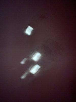 More light appearing in a darkened room coming through my walls/ceiling