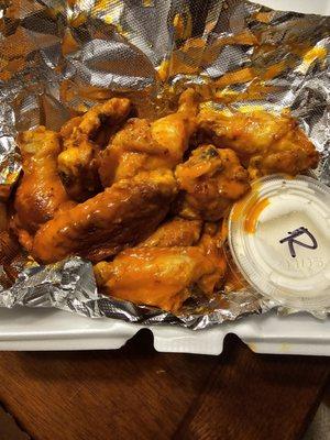 Smoked buffalo wings