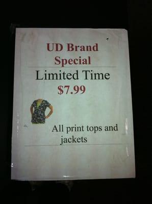 UD Brand, 7.99 Pants, Tops, AND jackets!!