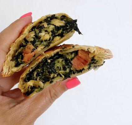 Chicken Spinach Empanada | $4.95 (warmed up in air fryer)