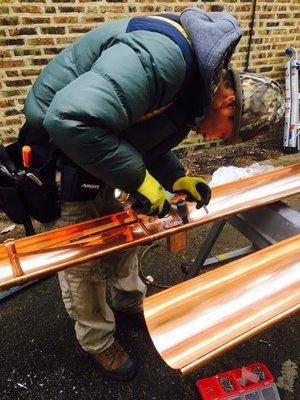 Copper Gutter Welding and Soldering