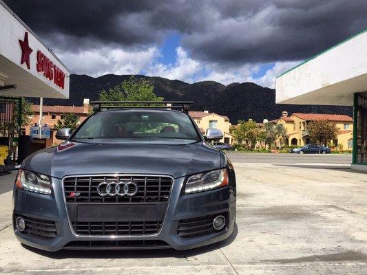 Audi S5 4.2L V8 with air bagged suspension.