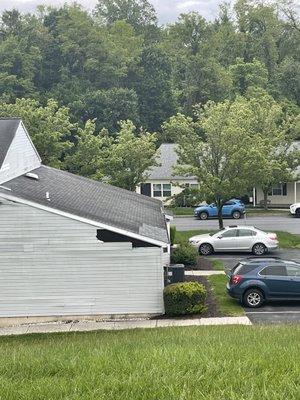 Siding falling off.