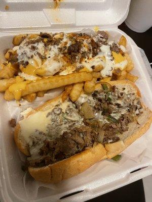 Philly Cheesteak Combo w/ Loaded Fries