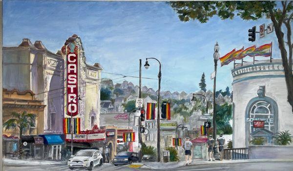 "Castro Theater". Oil on Canvas.