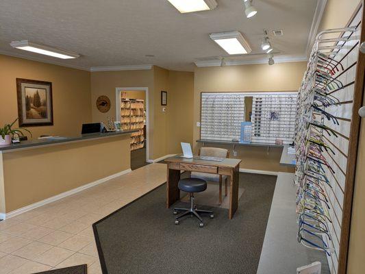 Office desk and frames