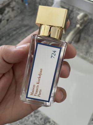 Long awaited scent from Maison Frances 724 is  for male and female use but I gave it to my wife since it dries down very floral .