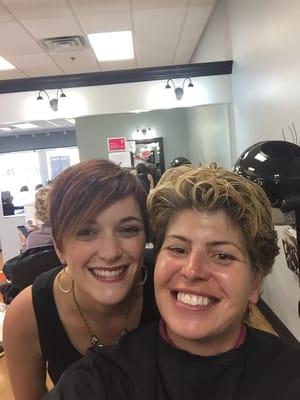 My favorite stylist, Andrea!! I put all my trust in her :-)