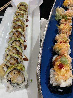 Caterpillar roll and moai roll