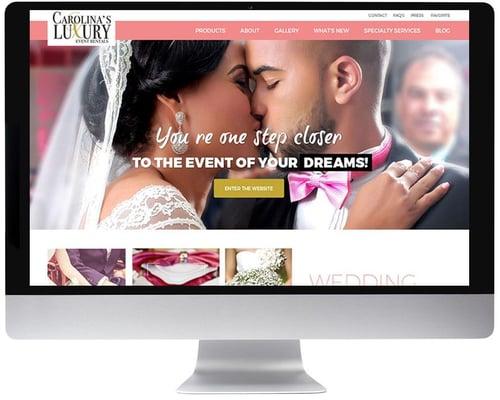 Wedding planner website design by www.webdesignandmarketing.com