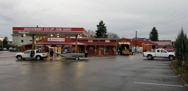 Gas station at a farm supply store