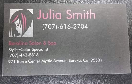 Give her a call or a text. She is amazing (: she turned my terrible black hair into a sexy burgundy brown A-line bob.