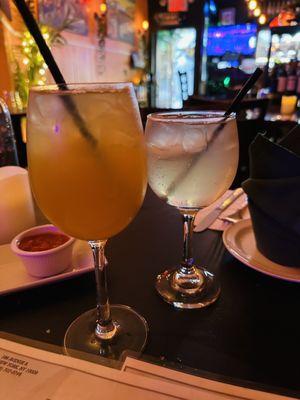 Happy Hour - peach sangria and Moscow mule 10/23