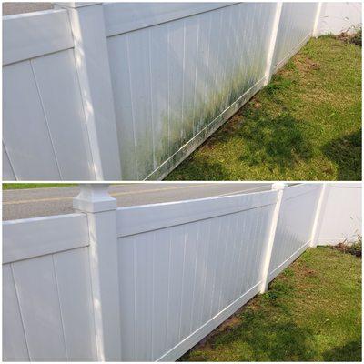 If your fence looks like the top photo, we'll make it look like the bottom one.