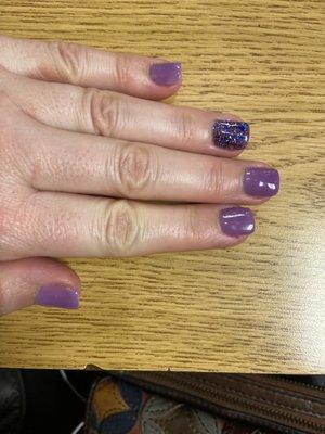 Nail dip with extensions