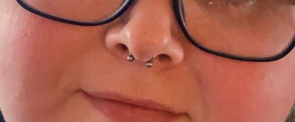 Septum piercing