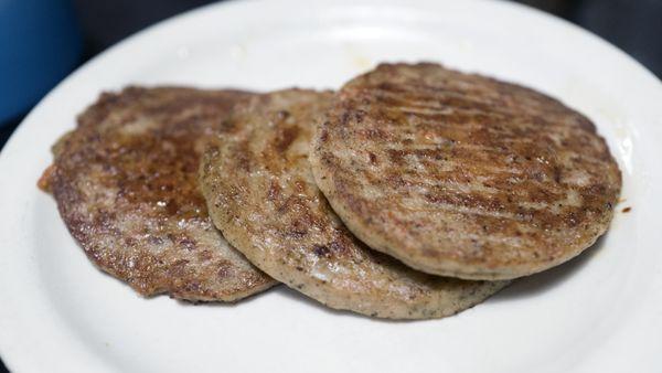 Turkey breakfast sausage à la carte.