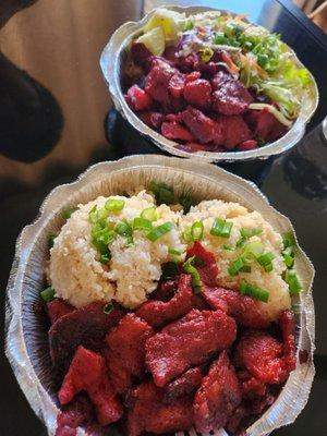 Tocino with garlic fried rice.