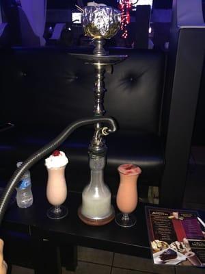 Hooka and milkshakes