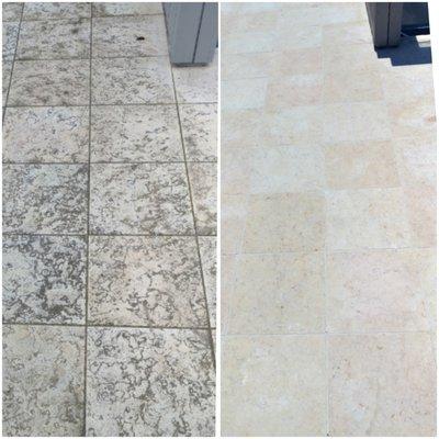 Limestone (before & after)