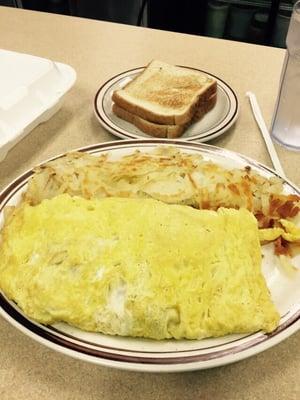 Ham and cheese omelette (huge)