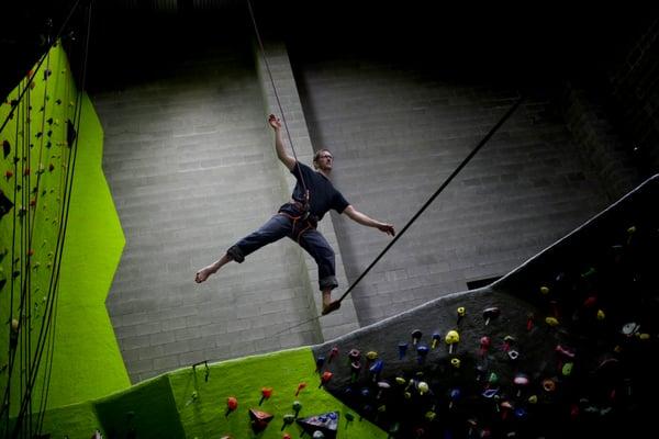 High slackline during special events.