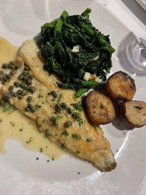 Bronzino , potato's, broccoli rabe