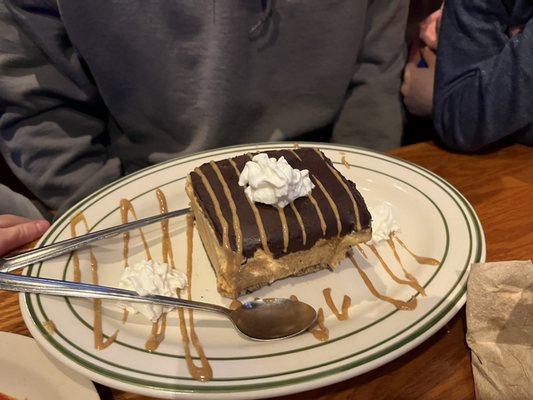 Chocolate Peanut Butter Pie - you can't tell from this picture but it was HUGE!