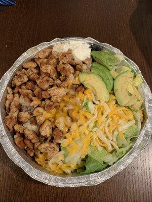 Taco Bowl w/Chicken