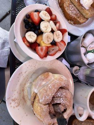 Fruit Medly and Cinnamon Roll