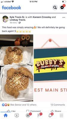 Find Our Next Location On IG -Bubbyschicken Bubby's Chicken & Waffles On Facebook