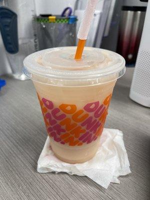 Golden Peach Dunkin' Coconut Refresher (Too Sweet)