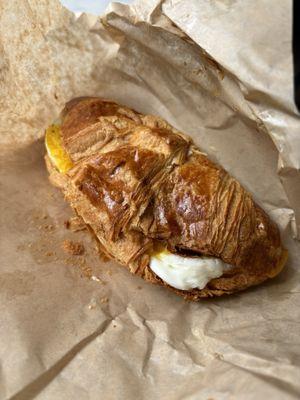 Egg and cheese croissant